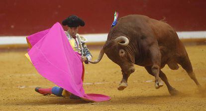 Jos&eacute; Tom&aacute;s, ayer en la plaza de toros de San Sebasti&aacute;n.