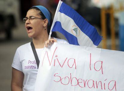 Protestas contra el Canal de Nicaragua.