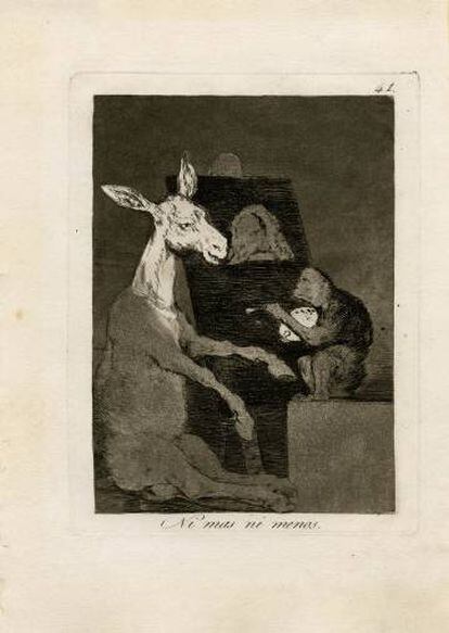 'Ni más ni menos', grabado de Goya que se podrá adquirir en eBay por 965 euros.