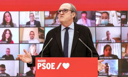 Ángel Gabilondo, el sábado, en un acto con alcaldes de Madrid.