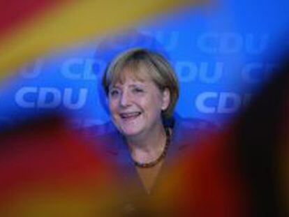 Angela Merkel, canciller alemana, celebra su victoria electorial