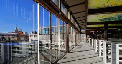 Vista desde la nueva sede del Colegio de Arquitectos, en el edificio de las Escuelas P&iacute;as.