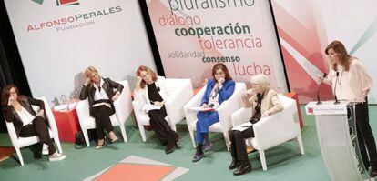 La presidenta de la Junta, Susana D&iacute;az, durante su intervenci&oacute;n en el foro El liderazgo social de las mujeres.