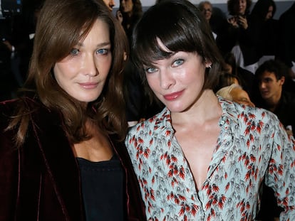 Carla Bruni y Milla Jovovich han mostrado su aliento público a las "supervivientes" de Marie.