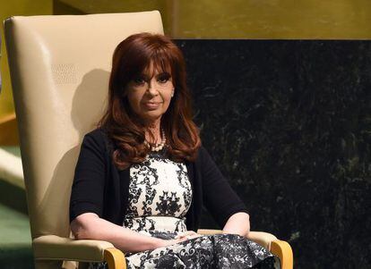 Cristina Fernández, durante una sesión de la ONU celebrada en Nueva York el pasado 24 de septiembre.