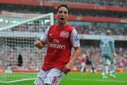 Samir Nasri en su último partido con el Arsenal el pasado domingo.