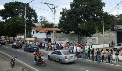 Colas para votar en Tachira, Venezuela.