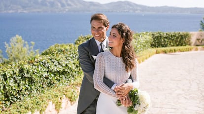 Rafael Nadal y su esposa Xisca, en el día de su boda.