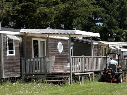 Casas móviles en un camping en Vannes (Francia), en 2020.