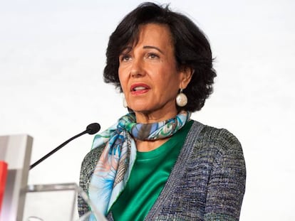 La presidenta de Banco Santander, Ana Botín, en una imagen facilitada por la entidad el pasado febrero.