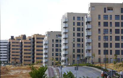 Vista general de viviendas en Tres Cantos (Madrid).