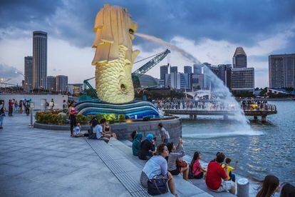Marina Bay en Singapur, el país más competitivo del mundo, según la clasificación de IMD.