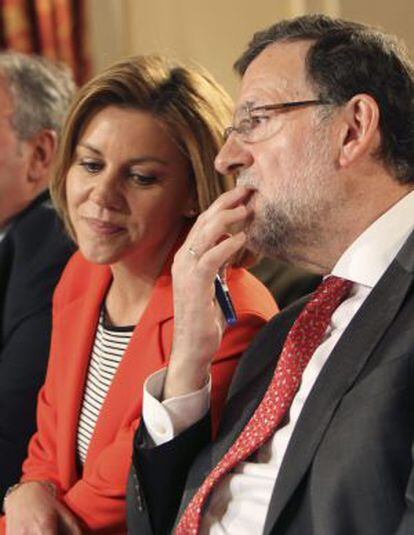 Rajoy y Cospedal en un acto este miércoles.