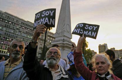 Protesta en Buenos Aires por el 'caso Nisman'.