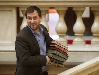 El conseller de Salut, Toni Comín, al Parlament.