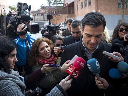 Pedro Sánchez, ahir, a l'Institut Ramiro de Maeztu de Madrid.