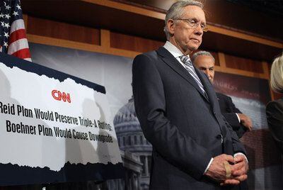 El líder de la mayoría demócrata en el Senado, Harry Reid, ayer durante una conferencia de prensa en Washington.