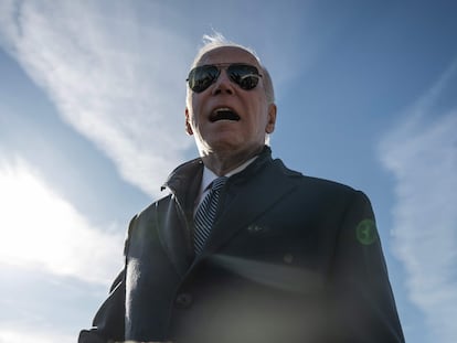 Joe Biden, el pasado 4 de febrero en el aeropuerto regional Hagerstown, en Maryland.
