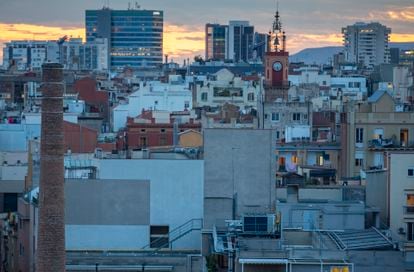 Azoteas en el barrio de Gràcia de Barcelona, en una imagen de archivo.
