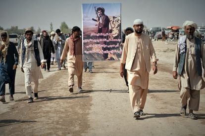Poster with the image of one of the dead honored in Zurmat                       