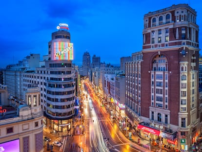 Los neones de la Plaza de Callao.