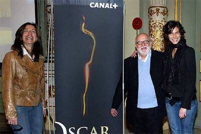 Àngels Barceló, Jaume Figueras y Cristina Teva, en la presentación de <i>La noche de los Oscar.</i>