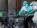Un repartidor de Deliveroo. 