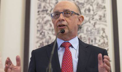El ministro de Hacienda, Cristóbal Montoro, en un acto en Barcelona la semana pasada.