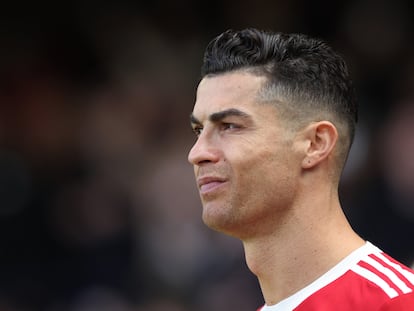 Cristiano Ronaldo, durante el partido contra el Everton el pasado 9 de abril.