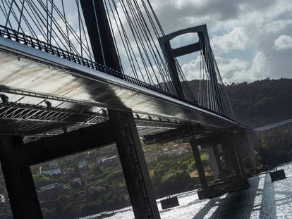 Una imagen de la ampliación del puente de Rande.