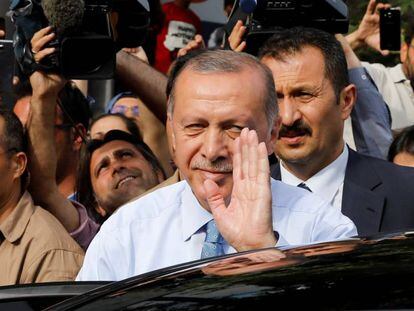 Recep Tayyip Erdogan, este domingo en Estambul.