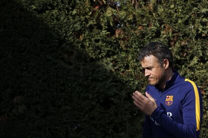 Luis Enrique, en la Ciudad Deportiva.
