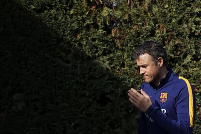 Luis Enrique, en la Ciudad Deportiva. 