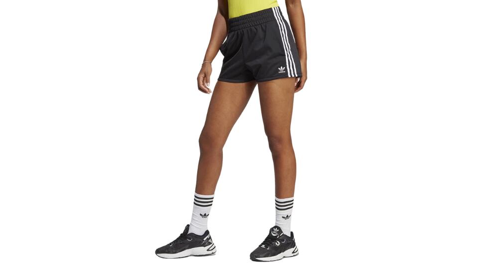 Pantalón deportivo Short 3-Stripes Adidas Originals para mujer, color negro.