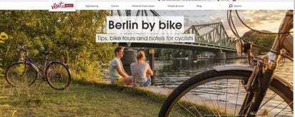 Berlín, bicicletas, canales. Todos los tópicos de la ciudad abierta en la web de turismo de la ciudad.