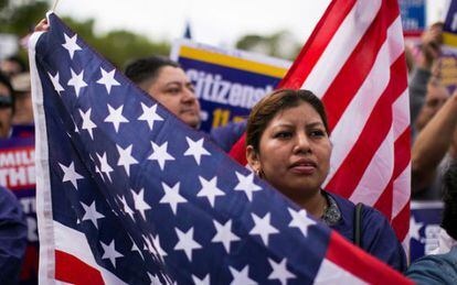 Protesta a favor de la reforma migratoria en Washington.