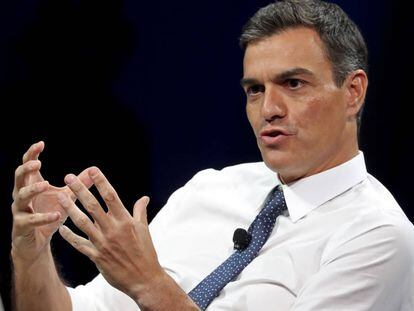 El presidente del Gobierno español, Pedro Sánchez, en el 