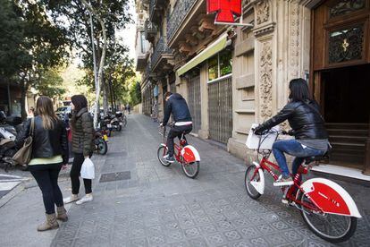 Bicicletas públicas en la capital catalana.