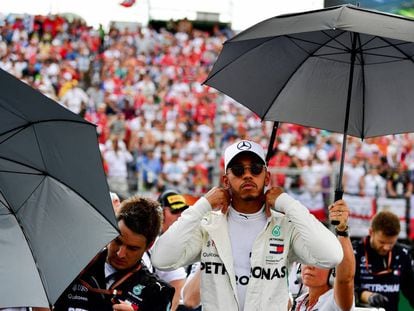 El piloto de Mercedes Lewis Hamilton durante el GP húngaro de Fórmula 1.