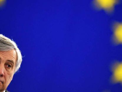 Antonio Tajani, en su primera jornada como presidente de la Euroc&aacute;mara.