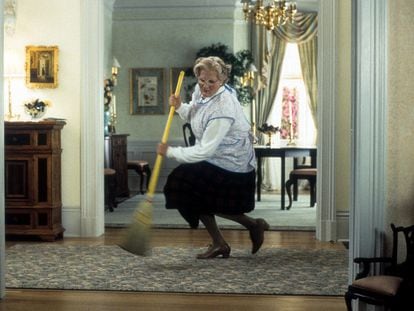 Robin Williams en una escena de 'Señora Doubtfire' (1993).