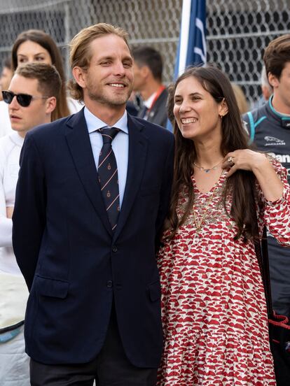 Andrea Casiraghi y Tatiana Santo Domingo en Mónaco en 2019.