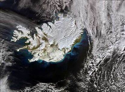 Imagen de Islandia tomada por los satélites de la Agencia Espacial Europea