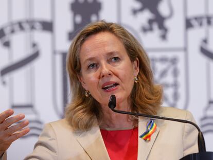 La vicepresidenta primera y ministra de Asuntos Económicos, Nadia Calviño.