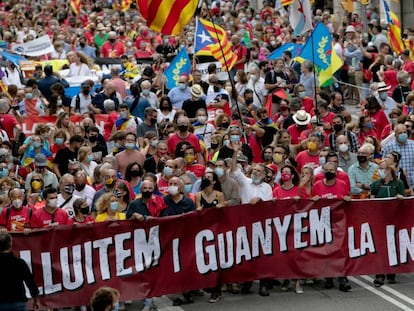 La manifestació de la Diada. 