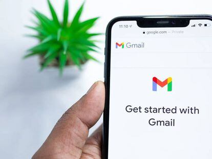 Gmail en un smartphone.
