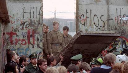 La caída del muro de Berlín, en 1989.