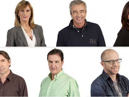 Los presentadores de los principales programas de la Cadena SER.