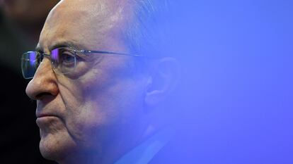 El presidente del Real Madrid, Florentino Pérez, en abril de 2019.