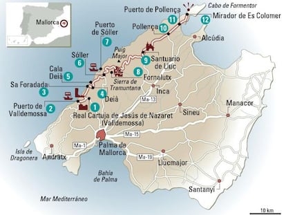 24 horas en la Tramuntana, el mapa